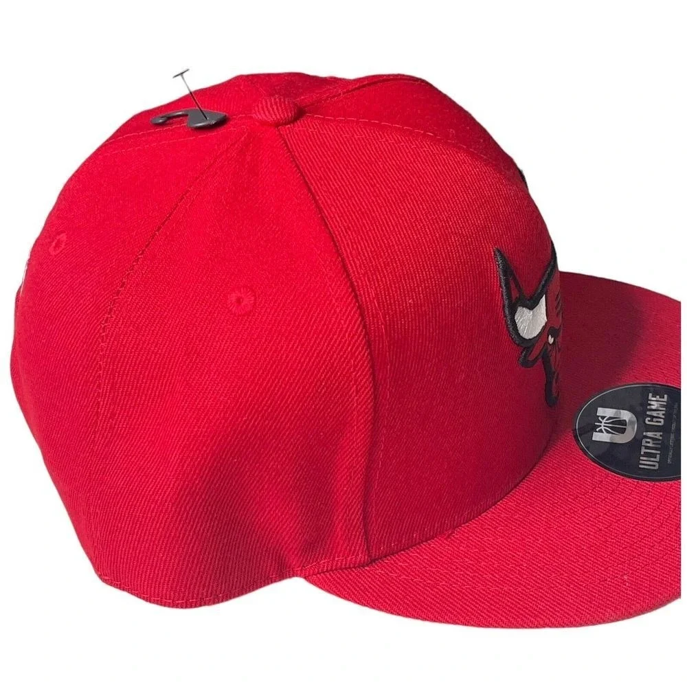 Chicago Bulls Ultra Game NBA Red Snapback Hat Cap Adult‎ OSFM